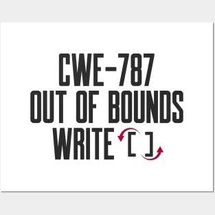 Secure Coding CWE-787 out of bounds write Posters and Art